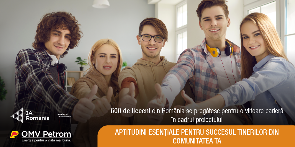 Junior Achievement Romania și OMV Petrom dau startul unei noi ediții a proiectului pentru liceeni „Aptitudini esențiale pentru succesul tinerilor din comunitatea ta”