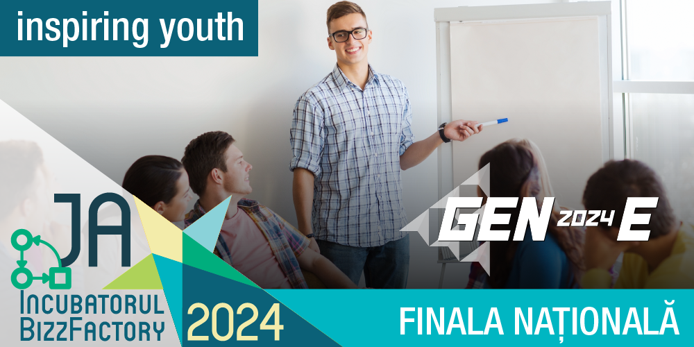 Echipele tinerilor finaliști și-au prezentat proiectele antreprenoriale în cadrul finalei naționale a competiției JA de antreprenoriat Gen-E 2024